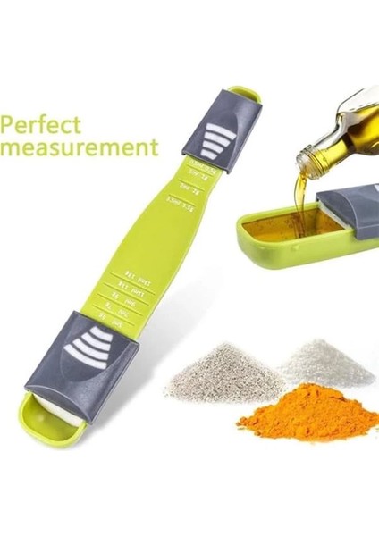 E-Ticaret Ayarlanabilir Ölçüm Kaşığı,çift Uçlu Mezun Kaşık Için Kuru ve Sıvı Malzemeler Ölçer indirimleri