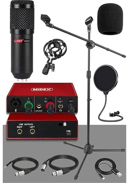 Midex Glx Paket-1 Ekonomik Home Stüdyo Ekipmanları Kayıt Seti