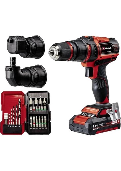 Akülü Vidalama Te-Cd 18/45 3x-Li+22 Power X-Change (18 V, 45 Nm, Açılı Adaptör, Eksantrik