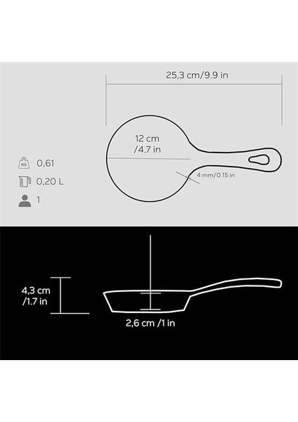 Döküm Mini Yuvarlak Saplı Çap 12 Tava indirimleri
