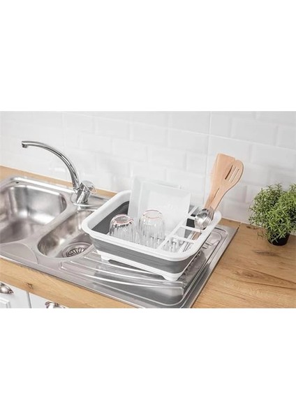 Katlanabilir Bulaşık Kurutmalık, Yer Kaplamaz Minimal Tabaklık