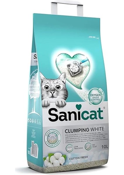 Clumping White Topaklanan Kedi Kumu (Koton Ferahlığı) 10L