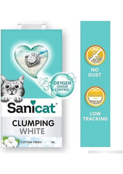 Clumping White Topaklanan Kedi Kumu (Koton Ferahlığı) 10L fiyatları