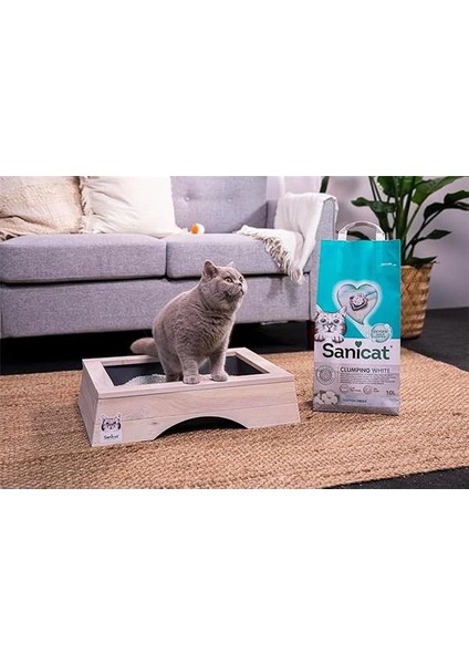 Clumping White Topaklanan Kedi Kumu (Koton Ferahlığı) 10L