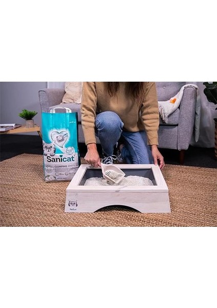 Clumping White Topaklanan Kedi Kumu (Koton Ferahlığı) 10L