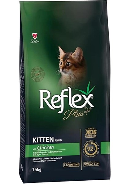 Plus Yavru Kediler Için Tavuk Etli Kedi Maması, 15 kg