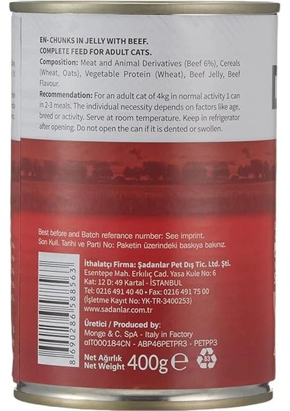 Dr.sacchi Konserve Kedi Maması Sığır Etli 400GR fiyatları