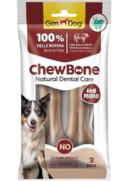 Chew Bones Press Köpek Çiğneme Kemiği 120 gr 2'li Naturel