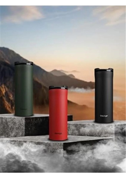 2 Go Paslanmaz Çelik Termos Bardak 400 ml ST-201 Travel Mug