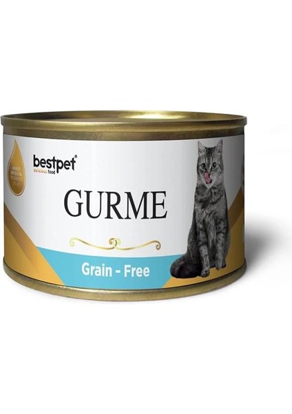 Yetişkin Gurme Kediler Için, Tahılsız, Jöle Içinde Ton Balığı Parça Etli Yaş Mama, 85 gr x