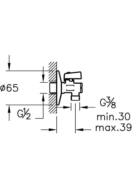 Filtreli Ara Musluk A45254, Krom, 2 Adet modelleri