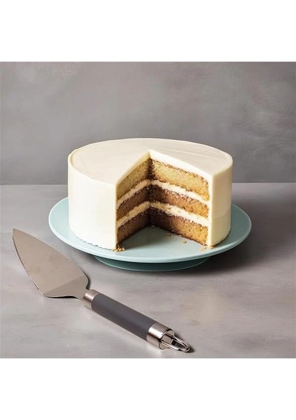 Paslanmaz Çelik Silikon Saplı Pasta Spatulası ve Kek Servis Kaşığı | Paslanmaz Çelik Pasta fiyatları