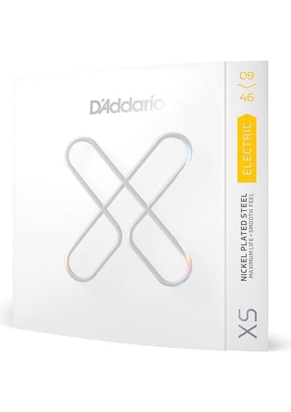 D'addario XSE0946, 09-46 Super Lt Top/reg Btm, Xs Nikel Kaplamalı Gitar Telleri, Elektro Gitar Için