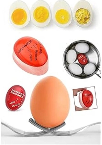 Renk Değiştiren Yumurta Zamanlayıcı Yumurta Haşlama Derecesi Dublör Yumurta Pişirme Aleti Egg Timer