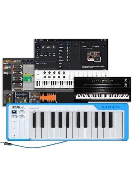 Microlab 25 Tuş Slimkey Micro Keyboard, Mavi