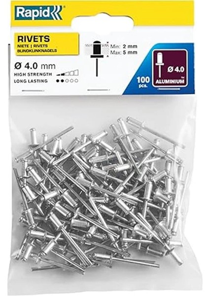Percin 4x8 mm Aluminyum 100 Adet indirimleri