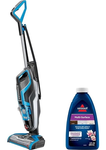 Crosswave, 3'ü 1 Arada Yüksek Vakumlu Süpürme ve Silme Makinesi 17132, Siyah/mavi, Süpürme