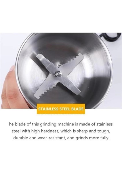 200 Watt Çelik Bıçaklı Kahve ve Baharat Öğütme Makinesi – Kompakt Öğütücü, Bebek Maması