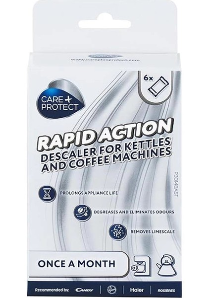 + Protect Kahve Makinesi ve Su Isıtıcıları Temizleyici, Kireç Çözücü, Üniversal, Kireci Çözer