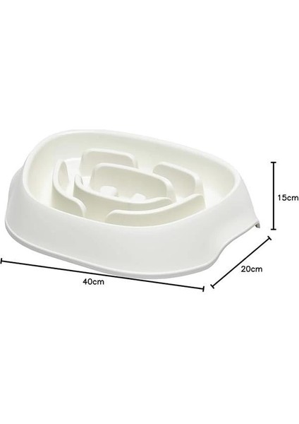 Slomo Hızlı Yeme Önleyici Mama Kabı - Beyaz 950 ml fiyatları