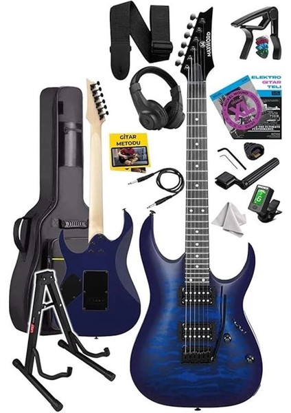 Grade-St Blue Rosewood Klavye Hh Yüksek Kaliteli Elektro Gitar fiyatları