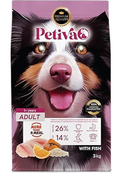 Yetişkin Köpekler Için Balık Etli Kuru Köpek Maması (3 Kg, Balık)