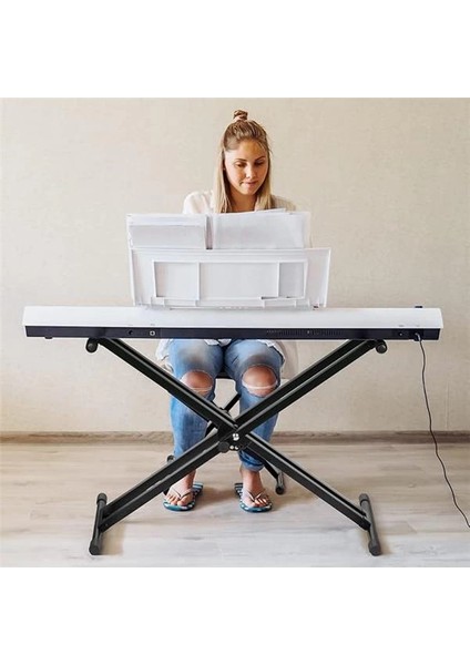 CY0245 Taşınabilir ve Ayarlanabilir Çift Sıralı Elektrikli Klavye Standı
