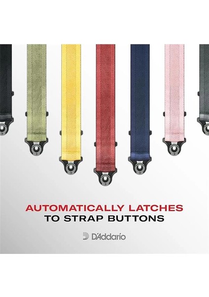 D'addario Auto Lock Gitar Kayışı, Patenci Yıldızları indirimleri