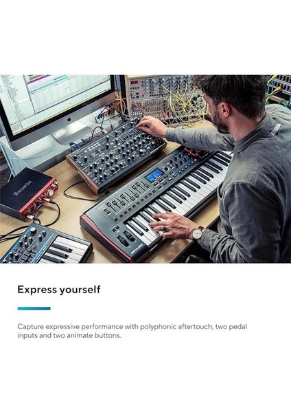 Peak 8 Sesli Polifonik Desktop Synthesizer: Her Ses Için 2 Lfo, 16 Yuvalı Modülasyon