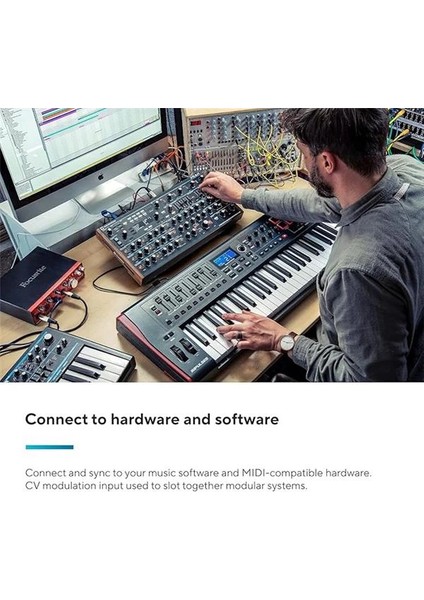 Peak 8 Sesli Polifonik Desktop Synthesizer: Her Ses Için 2 Lfo, 16 Yuvalı Modülasyon