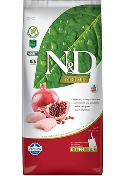 N&d Tahılsız Kitten Tavuklu Narlı Yavru Kedi Maması 5 kg