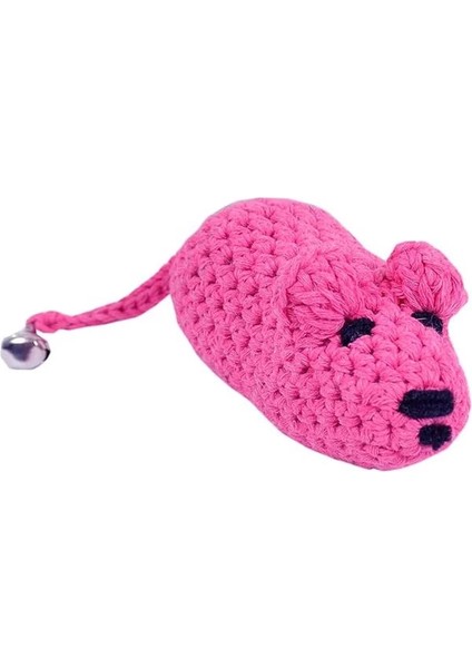 X-Perk Zilli Kedi Oyuncağı El Örgüsü Fare Oyuncak