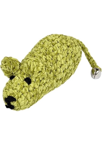 X-Perk Zilli Kedi Oyuncağı El Örgüsü Fare Oyuncak