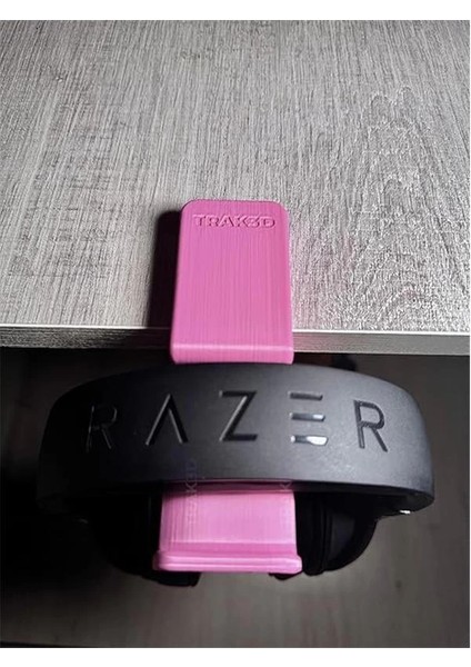 Premium Pembe Macenta Asılabilir Kulaklık Standı – Şık V3 Gamer Modeli, Kaydırmaz Keçeli modelleri