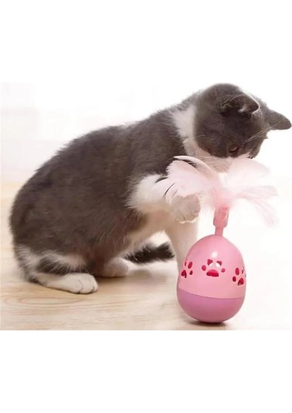 Kediler Için Hacıyatmaz Tüylü Oyuncak, Hareketli Hacıyatmaz Kedi Oyuncağı fırsatları