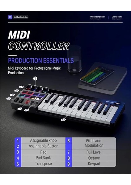 Starrykey 25 Midi Klavye