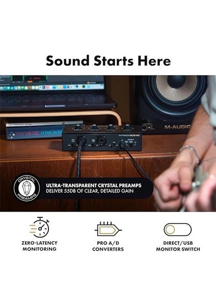 M-Audıo M-Track Duo Hd - Mac, Pc, Ios ve Android Için Pro-Grade 2x2 Usb-C Ses Arabirimi modelleri