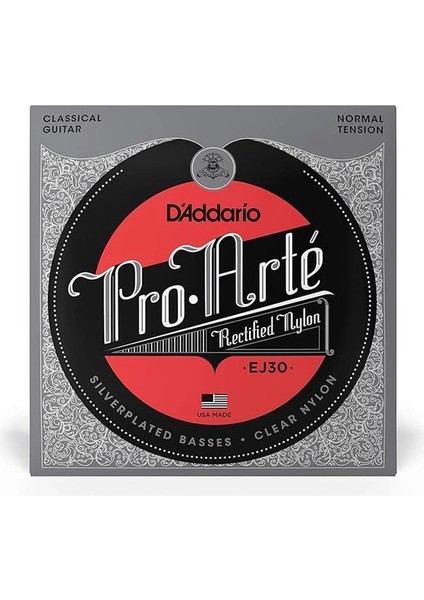 D'addario EJ30 Klasik Gitar Tel Seti (4/4), Rectified Clear Nylon fiyatları