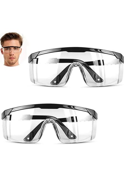 2 Paket Baymax S400 Güvenlik Gözlüğü Buğu Önleyici ve Uv Korumalı Koruyucu Şeffaf Gözlükler