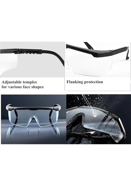 2 Paket Baymax S400 Güvenlik Gözlüğü Buğu Önleyici ve Uv Korumalı Koruyucu Şeffaf Gözlükler