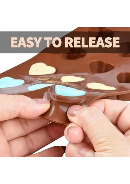 Kalp Şekilli Silikon Çikolata Kalıbı,şeker ve Buz Kalıbı,pasta ve Sofra Süslemesi Için