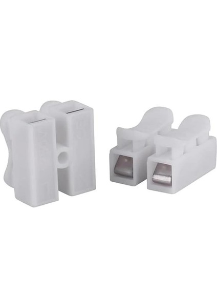 Mandallı Vidasız Klemens Basmalı Tip 2 Li 2 Pin 100'LÜ Paket