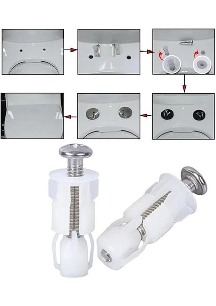 V I T R A Kale S E Rel Uyumlu Yavaş Kapanan Klozet Kapak Montaj Takozu Klozet Kapak Montaj Dübeli