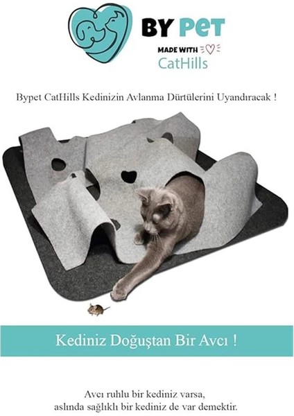 Cathills Interaktif Kedi Tepeleri Oyun Alanı ve Saklanma Tüneli modelleri