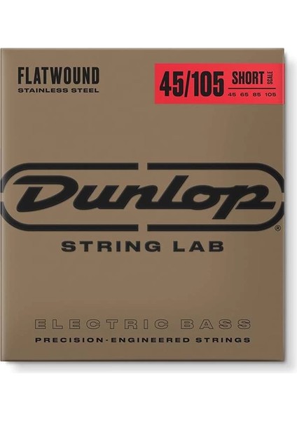 Jım Dunlop Flatwound Kısa Ölçekli 45/105 Orta 4/set Bas Gitar Telleri