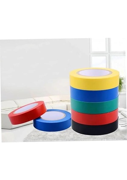 5 Adet Elektrik Bandı,pvc Bant,10 Metre (Renkli)