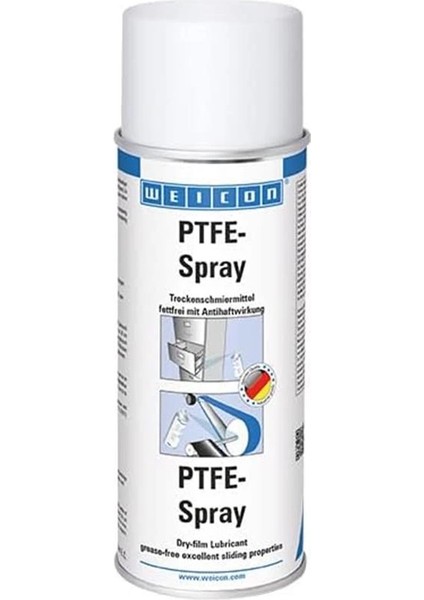 Weicon Pfte-Pray | 400 ml | Yapışmaz Etkiye Sahip Isıya Dayanıklı Kuru Yağlayıcı Gressiz Yapışmaz