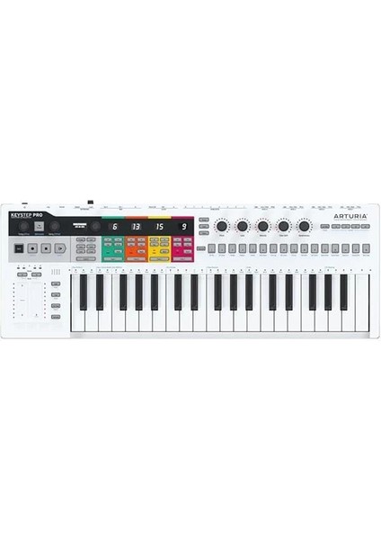 Keystep Pro, 37-Tuş Kontroller Sequencer, 1 Mıdı Giriş ve 2 Mıdı Çıkış, LED Aydınlatmalı