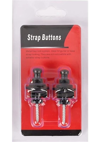 SB01BK Gitar Askı Kilidi Straplock (1 Çift Siyah)