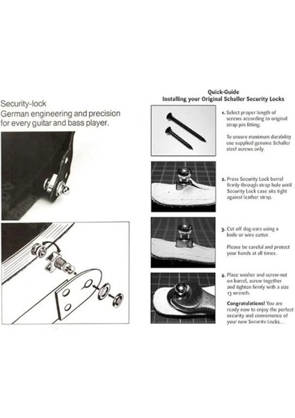 SB01BK Gitar Askı Kilidi Straplock (1 Çift Siyah) fiyatları